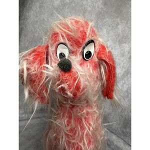 Vintage Fable Toy Plush Red Dog Carnival Fair Scruffy Plush‎